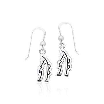 Reiki Symbol Silver Earrings TER476 - Jewelry